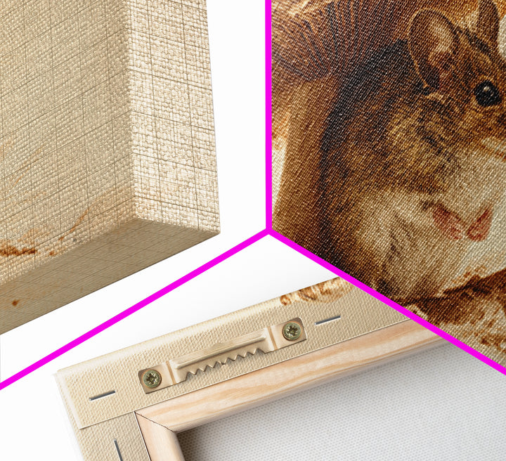 Tiny Field Mouse Canvas Print, Animal Art, Contemporary Art, Living Room Decor, Fine Art, Creature, Digital Wall Art, ANI-2x1-54