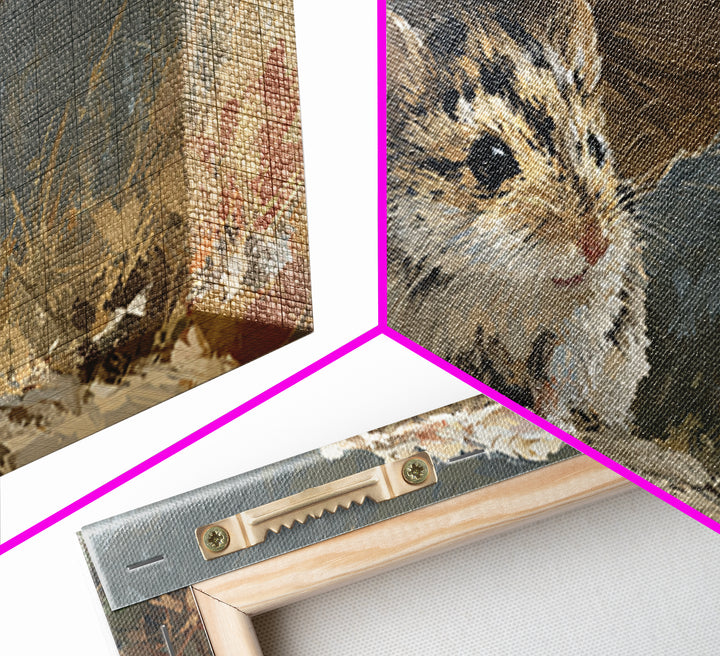 Tiny Field Mouse Canvas Print, Animal Art, Contemporary Art, Living Room Decor, Fine Art, Creature, Digital Wall Art, ANI-2x1-78