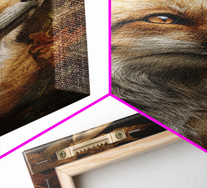 Dignified Fox Portrait Framed Canvas Print, Animal Art, Printable, Living Room Decor, Creature, Nursery, Boho Wall Art, ANI-2x3-33