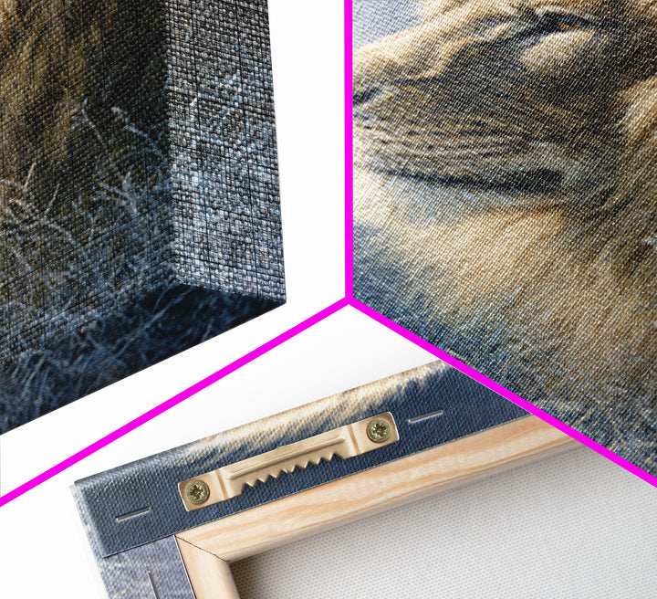 Regal Lion Profile Canvas Print, Animal Art, Original Painting, Living Room Decor, Fine Art, Creature, Boho Wall Art, ANI-2x3-65