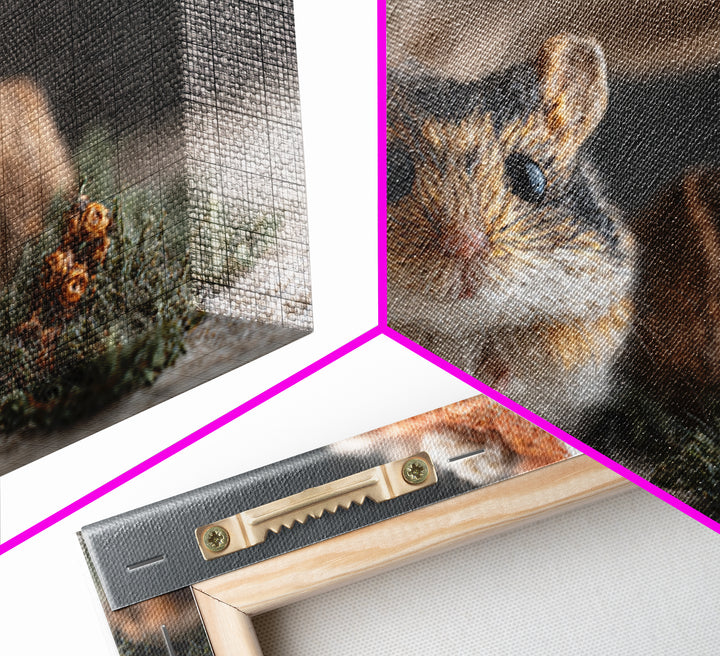 Tiny Field Mouse Framed Canvas Print, Animal Art, Digital Art, Living Room Decor, Fine Art, Creature, Farmhouse Decor, ANI-3x2-14