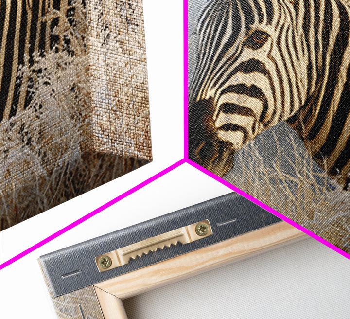 Zebra Portrait with Bold Graphic Stripe Pattern Canvas Print, Animal Art, Printable Art, Living Room Decor, Fine Art, Creature, ANI-3x2-21