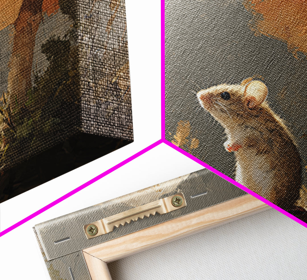 Tiny Field Mouse Canvas Print, Animal Art, Nursery Decor, Living Room Decor, Fine Art, Creature, Nursery Art, Cat Art, ANI-3x2-38