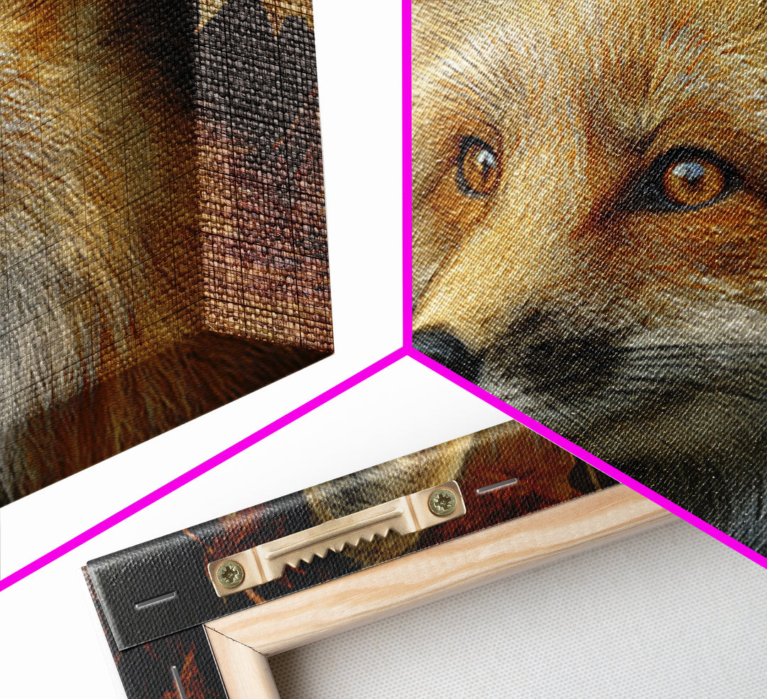 Dignified Fox Portrait Canvas Print, Animal Art, Nursery Art, Living Room Decor, Fine Art, Creature, Luxury Decor, Art Print, ANI-3x2-53
