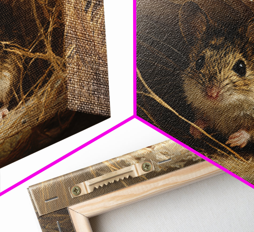 Tiny Field Mouse Canvas Print, Animal Art, Nursery Decor, Living Room Decor, Fine Art, Creature, Nursery Art, Cat Art, ANI-3x2-62
