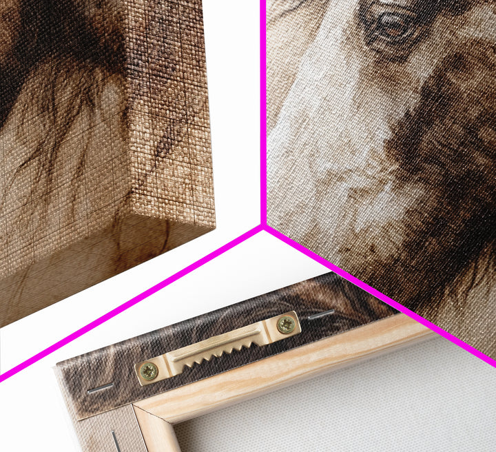 Majestic Horse Head Framed Canvas Print, Animal Art, Home Decor, Living Room Decor, Abstract Art, Creature, Art Deco, ANI-3x2-7