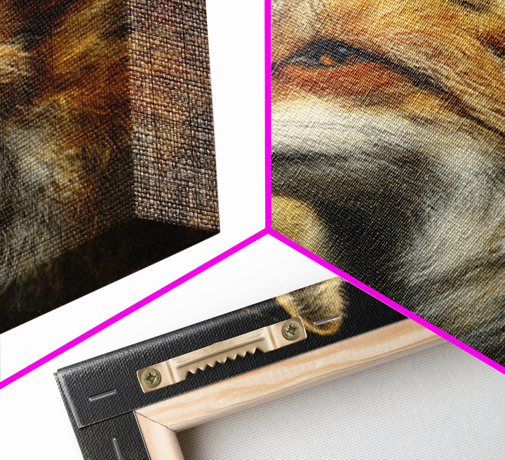 Elegant Animal Portrait Framed Canvas Print, Art, Ai Art, Living Room Decor, Fine Art, Home Decor, Gallery Decor, ART-1x1-66