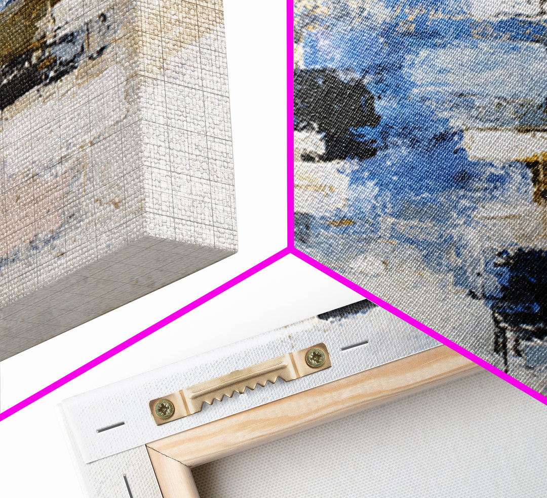 Abstract Water Forms Framed Canvas Print, Art, Pink Wall Art, Living Room Decor, Abstract Art, Textured Painting, ART-1x1-67