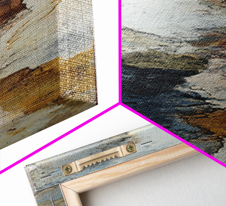 Contemporary Abstract with Layered Pigments and Energetic Canvas Print, Art, Wall Decor, Living Room Decor, Abstract Art, ART-1x3-86