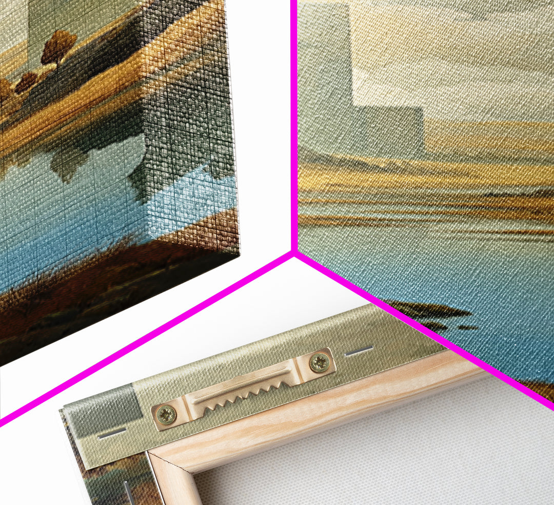 Surreal Dream Landscape Canvas Print, Art, Canvas Wall Art, Living Room Decor, Oil Painting, Boho Wall Art, Pink Wall Art, ART-1x3-95