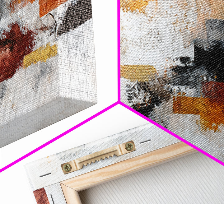 Contemporary Abstract with Layered Pigments and Energetic Canvas Print, Art, Gallery Decor, Living Room Decor, Abstract Art, ART-2x1-22