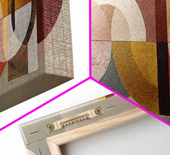 Geometric Color Study Canvas Print, Art, Living Room Decor, Abstract Art, Art Nouveau, Framed Wall Art, Canvas Wall Art, ART-2x1-53