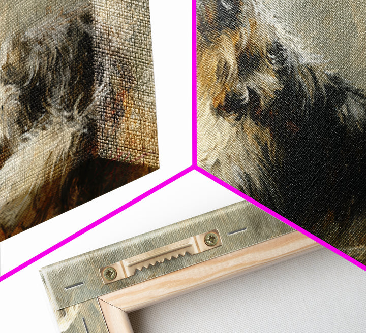 Elegant Animal Portrait Canvas Print, Art, Fine Art Print, Living Room Decor, Oil Painting, Digital Art, Printable Wall Art, ART-2x1-62