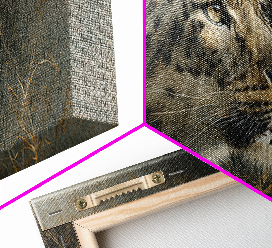 Elegant Animal Portrait Framed Canvas Print, Art, Textured Painting, Living Room Decor, Fine Art, Digital Wall Art, ART-2x1-86