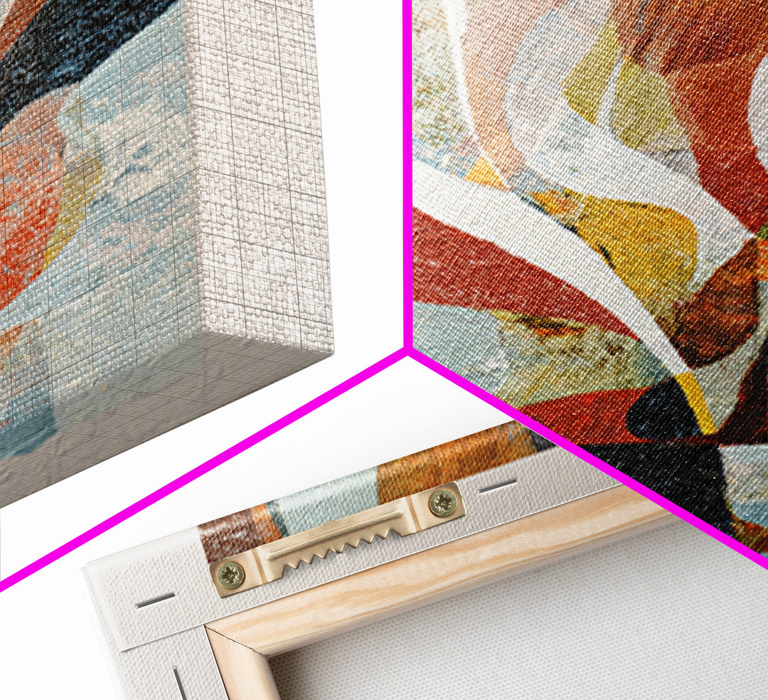 Contemporary Abstract with Layered Pigments and Energetic Canvas Print, Art, Wall Decor, Living Room Decor, Abstract Art, ART-2x3-10