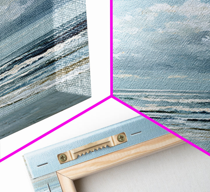 Dramatic Seascape with Foam and Storm Clouds Canvas Print, Art, Canvas Art, Living Room Decor, Fine Art, Horizontal Wall Art, ART-2x3-32