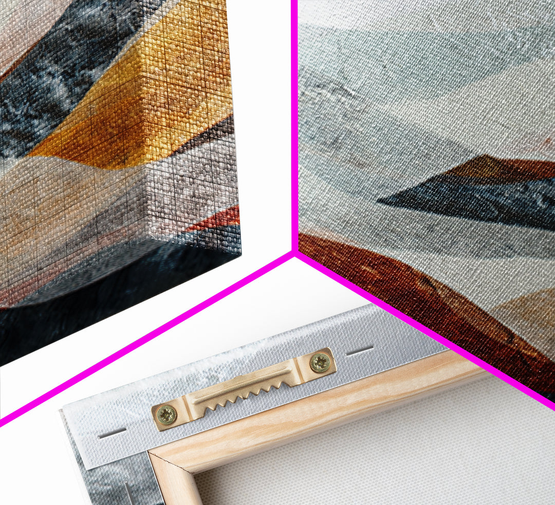Contemporary Abstract with Layered Pigments and Energetic Canvas Print, Art, Contemporary Art, Living Room Decor, Abstract Art, ART-2x3-58