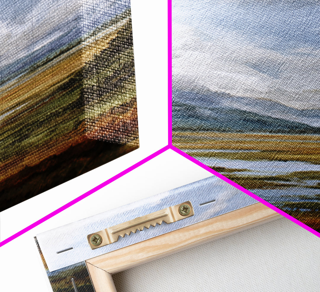 Quiet Mountain Scene Framed Canvas Print, Art, Digital Art, Living Room Decor, Fine Art, Abstract Art, Canvas Art, ART-2x3-73