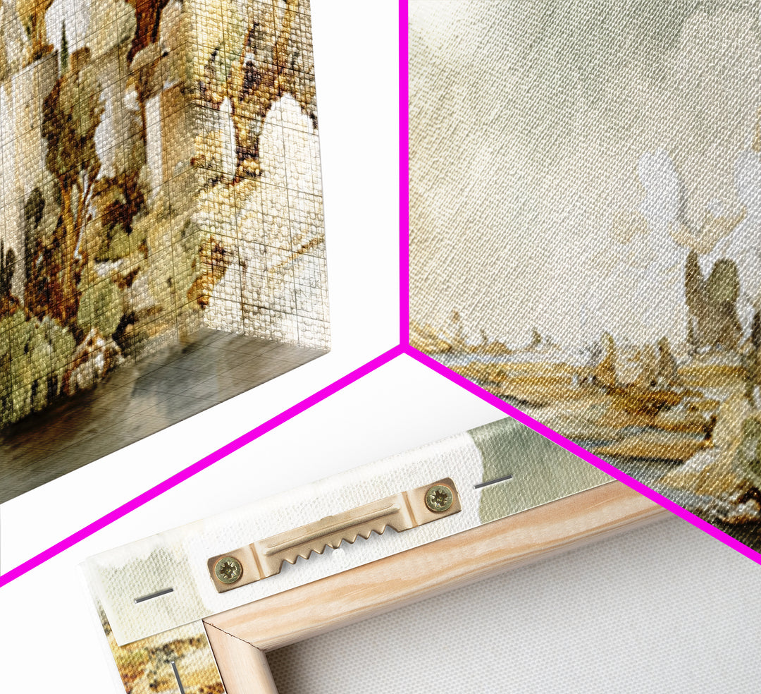 Surreal Dream Landscape Framed Canvas Print, Art, Wall Art, Living Room Decor, Oil Painting, Original Art, Art Nouveau, ART-3x1-51