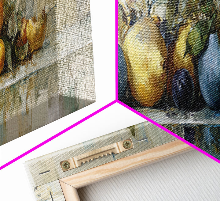 Bold Pop Fruit Composition Framed Canvas Print, Art, Luxury Decor, Living Room Decor, Fine Art, Metal Wall Art, ART-3x1-56