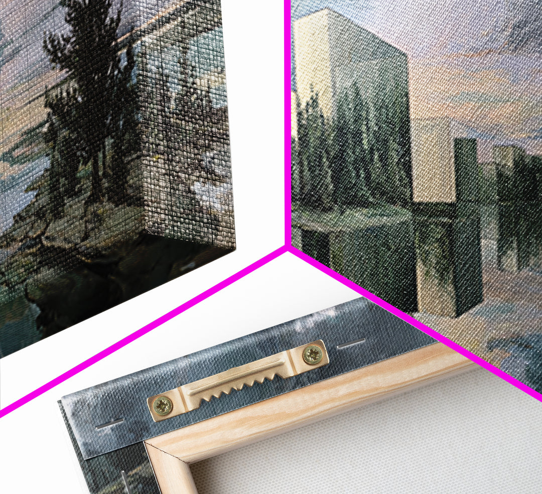 Surreal Dream Landscape Framed Canvas Print, Art, Gallery Decor, Living Room Decor, Oil Painting, Contemporary Art, ART-3x1-99