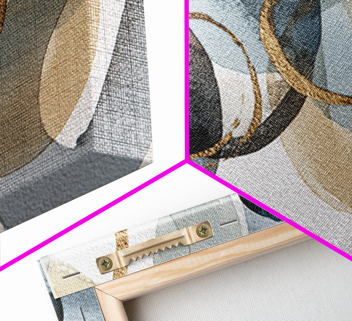 Modern Sculptural Shapes Rendered as Painted Forms Canvas Print, Art, Art Deco, Living Room Decor, Abstract Art, ART-3x2-34
