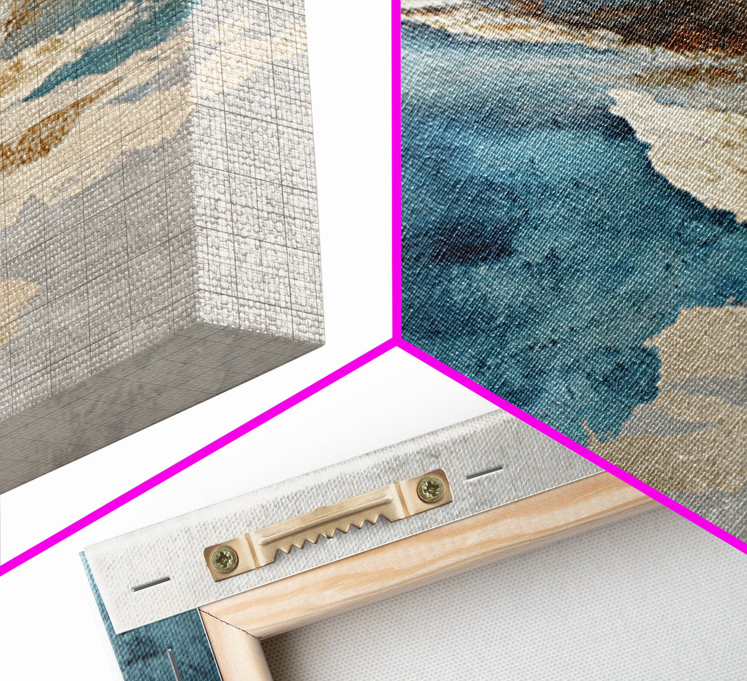 Abstract Water Forms Framed Canvas Print, Art, Pink Wall Art, Living Room Decor, Fine Art, Textured Painting, ART-3x2-47