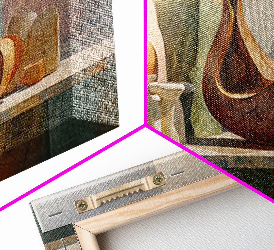 Modern Sculptural Shapes Rendered as Painted Forms Canvas Print, Art, Art Deco, Living Room Decor, Abstract Art, ART-3x2-58