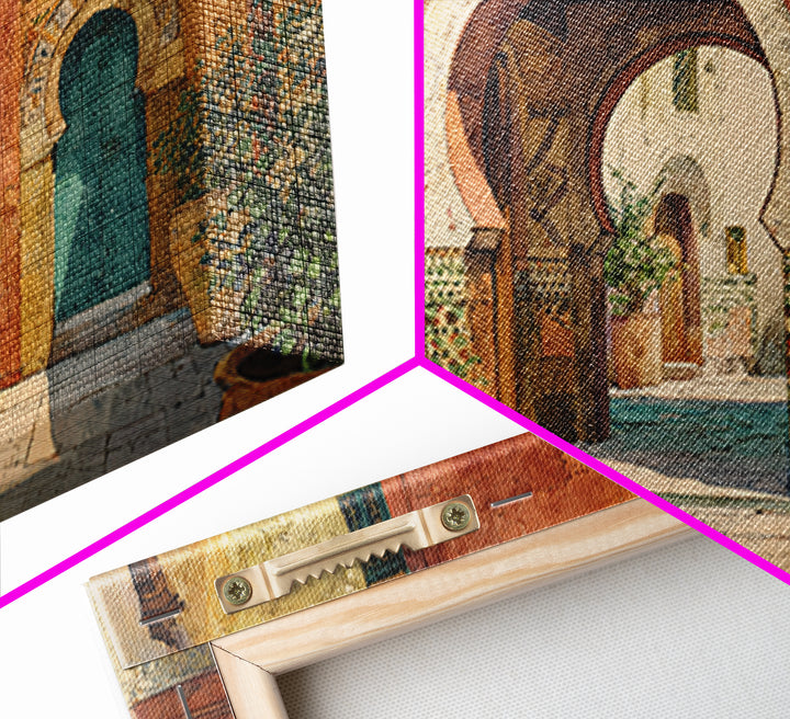 Architectural Archway in Warm Mediterranean Light Canvas Print, Art, Canvas Wall Art, Living Room Decor, Fine Art, ART-3x2-98