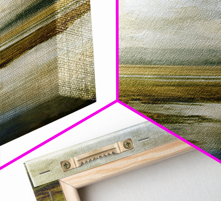 Wide Olive and Beige Meadow Panorama Canvas Print, Above Sofa Art, Set of 3 Wall Art, Living Room Decor, Fine Art, Statement, ASA-1x1-10