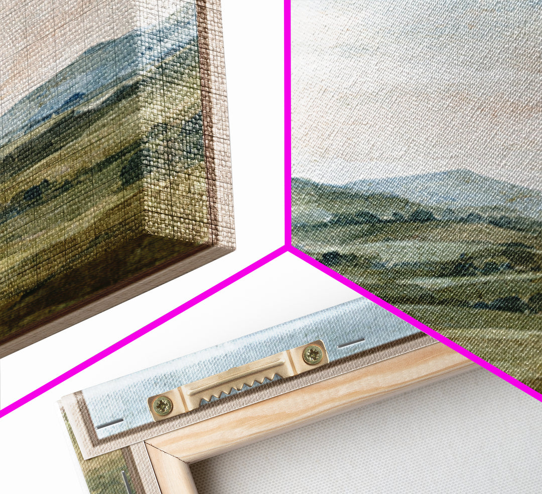 Sunlit Rolling Hills Canvas Print, Above Sofa Art, Bedroom Wall Art, Living Room Decor, Fine Art, Statement, Wall Decor, ASA-1x1-17