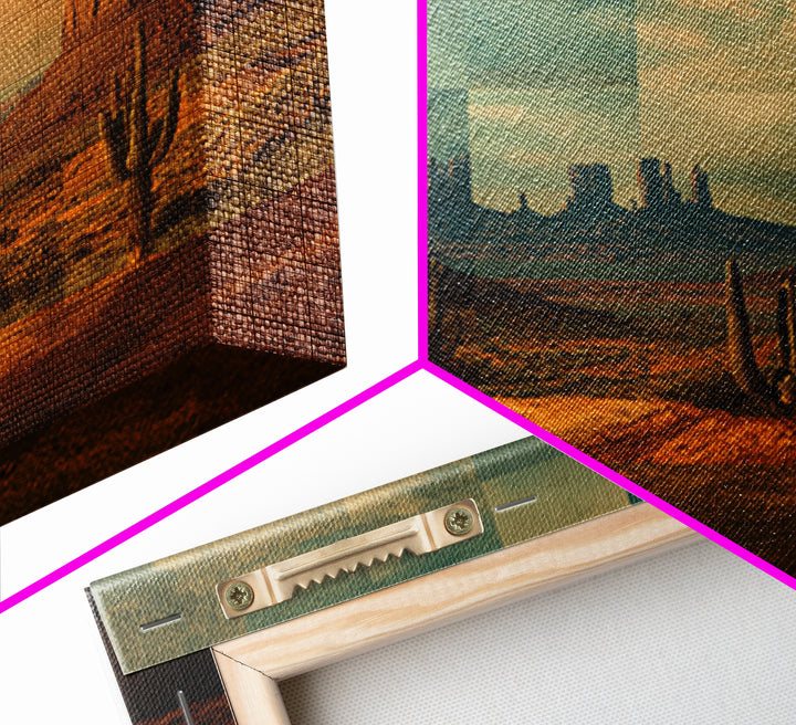 Desert Mesa Panorama Canvas Print, Above Sofa Art, Framed Wall Art, Living Room Decor, Statement, Living Room Wall Art, ASA-1x1-20