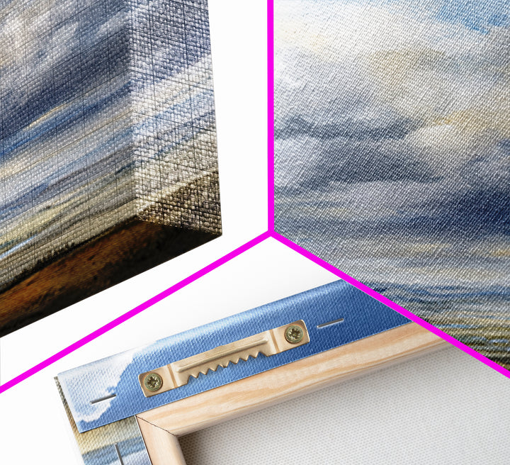 Dramatic Cloudscape over a Distant Valley Canvas Print, Above Sofa Art, Bauhaus Print, Living Room Decor, Statement, ASA-1x1-29