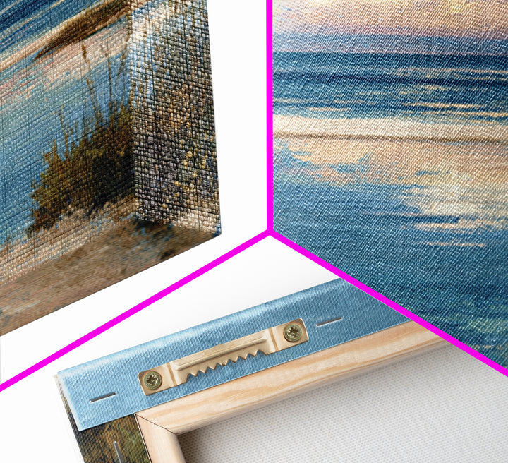 Moody Seascape at Twilight Canvas Print, Above Sofa Art, Living Room Decor, Watercolor Art, Statement 036, Set of Prints, ASA-1x1-36