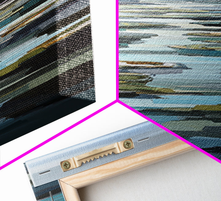 Abstract River Bends Canvas Print, Above Sofa Art, Living Room Decor, Fine Art, Statement 311, Set of Prints, Above Bed Decor, ASA-1x3-11
