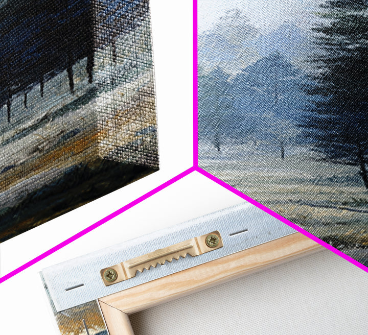 Modern Scandinavian Forest Canvas Print, Above Sofa Art, Luxury Decor, Living Room Decor, Fine Art, Statement, Canvas Wall Art, ASA-1x3-27
