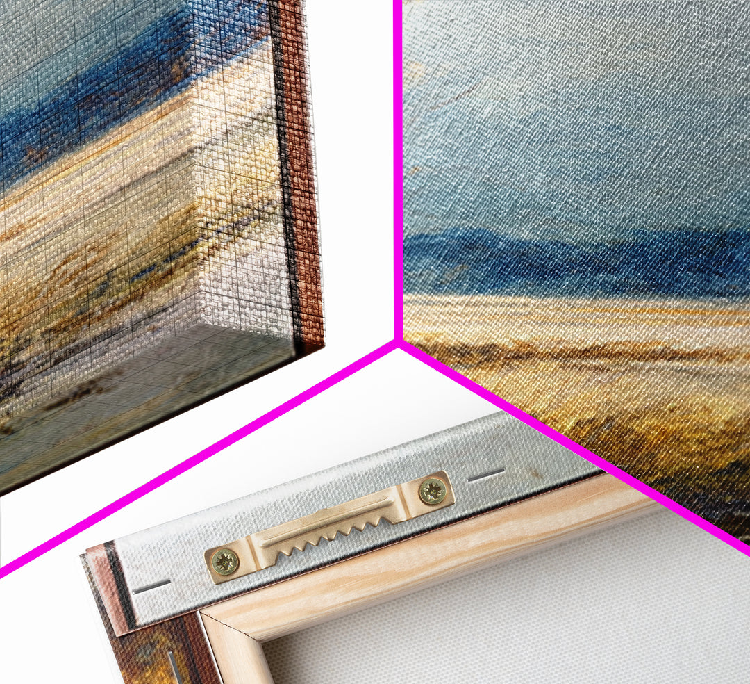 Oversized Abstract Landscape Canvas Print, Above Sofa Art, Bauhaus Print, Living Room Decor, Oil Painting, Statement, ASA-1x3-37