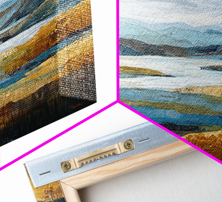 Oversized Abstract Landscape Framed Canvas Print, Above Sofa Art, Contemporary Art, Living Room Decor, Oil Painting, Statement, ASA-2x1-45