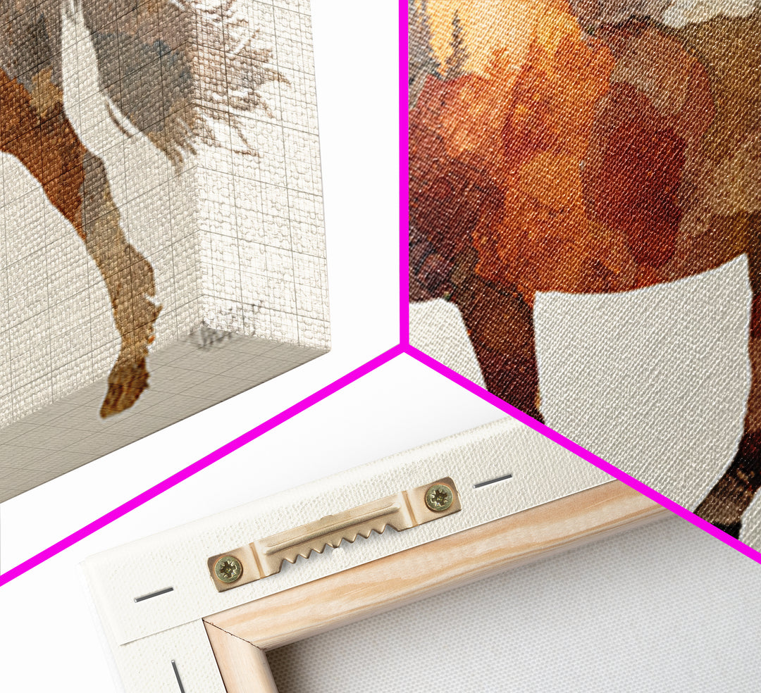 Statement Horse Silhouette Canvas Print, Above Sofa Art, Textured Painting, Living Room Decor, Statement, Abstract Wall Art, ASA-2x1-57