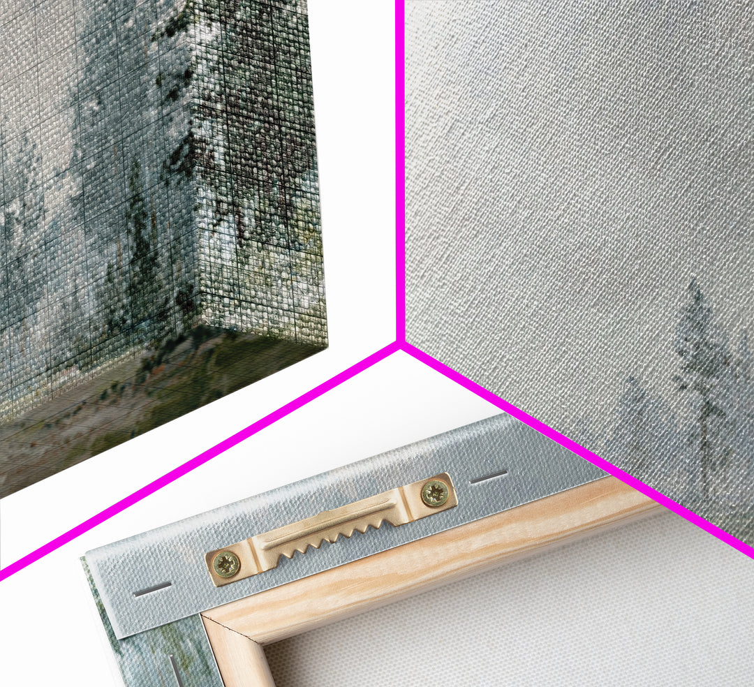 Modern Scandinavian Forest Framed Canvas Print, Above Sofa Art, Canvas Print, Living Room Decor, Fine Art, Statement, ASA-2x1-59