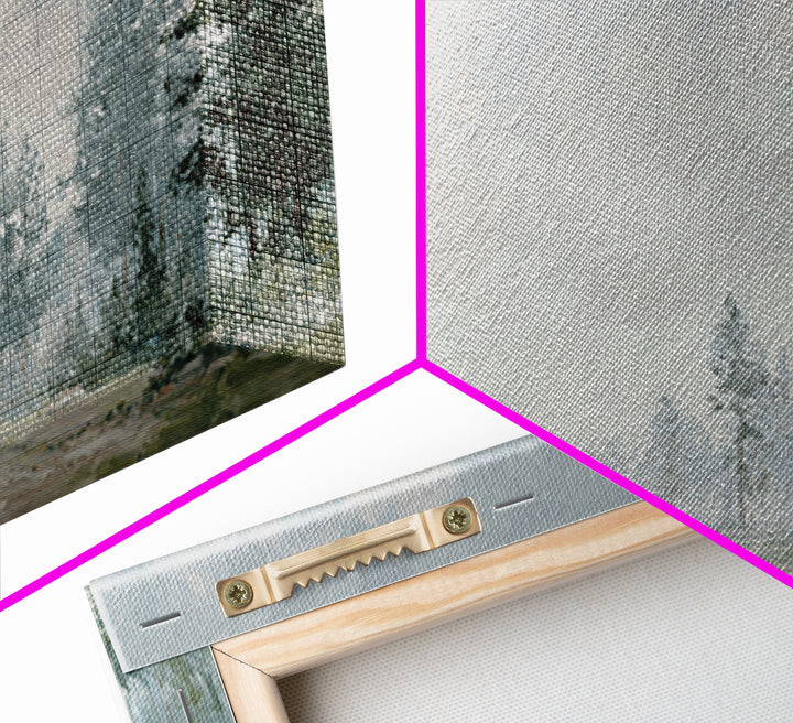 Modern Scandinavian Forest Framed Canvas Print, Above Sofa Art, Canvas Print, Living Room Decor, Fine Art, Statement, ASA-2x1-59