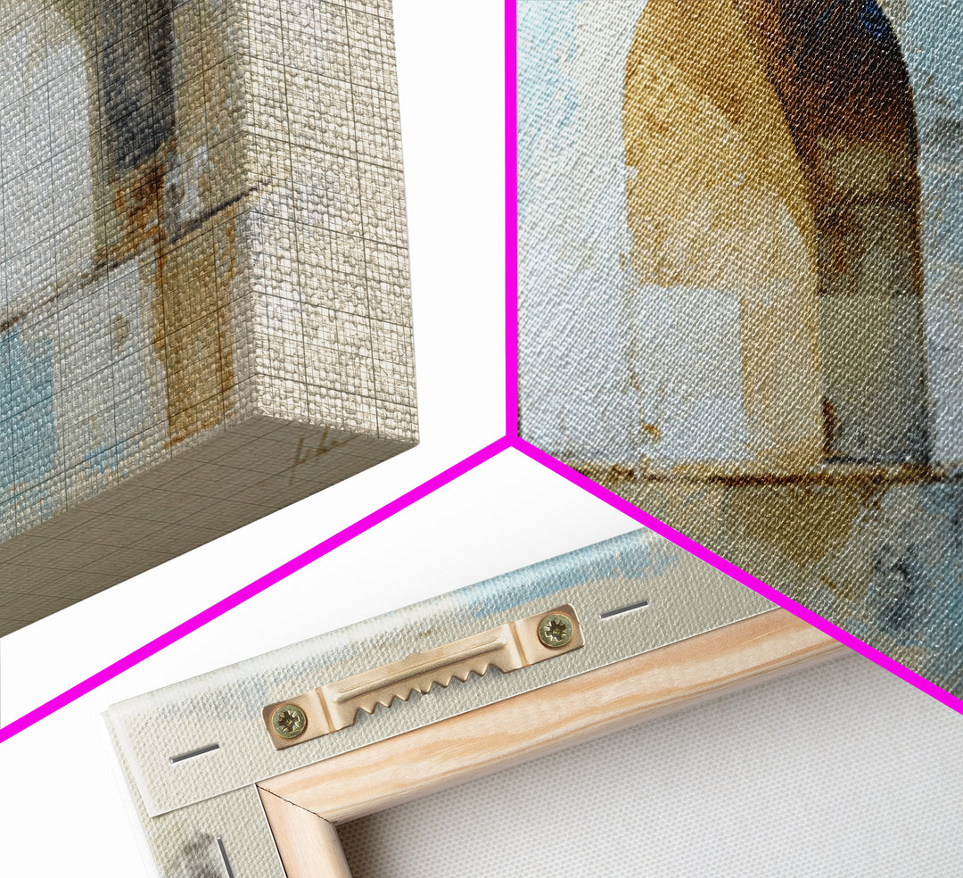 Architectural Arch Study Canvas Print, Above Sofa Art, Living Room Decor, Oil Painting, Statement, Oversized Wall Art, ASA-2x1-77