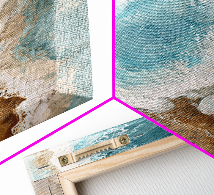 Panoramic Coastal Shoreline from an Aerial View Canvas Print, Above Sofa Art, Bedroom Wall Art, Living Room Decor, Statement, ASA-2x3-11