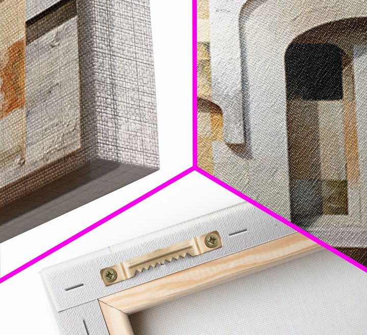 Architectural Arch Study Framed Canvas Print, Above Sofa Art, Textured Painting, Living Room Decor, Abstract Art, Statement, ASA-2x3-17