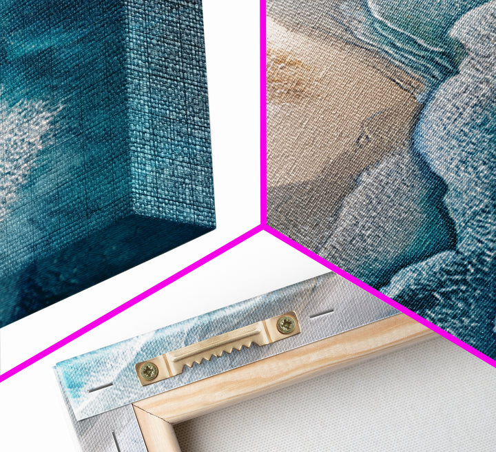 Panoramic Coastal Shoreline from an Aerial View Canvas Print, Above Sofa Art, Gallery Decor, Living Room Decor, Statement, ASA-2x3-35