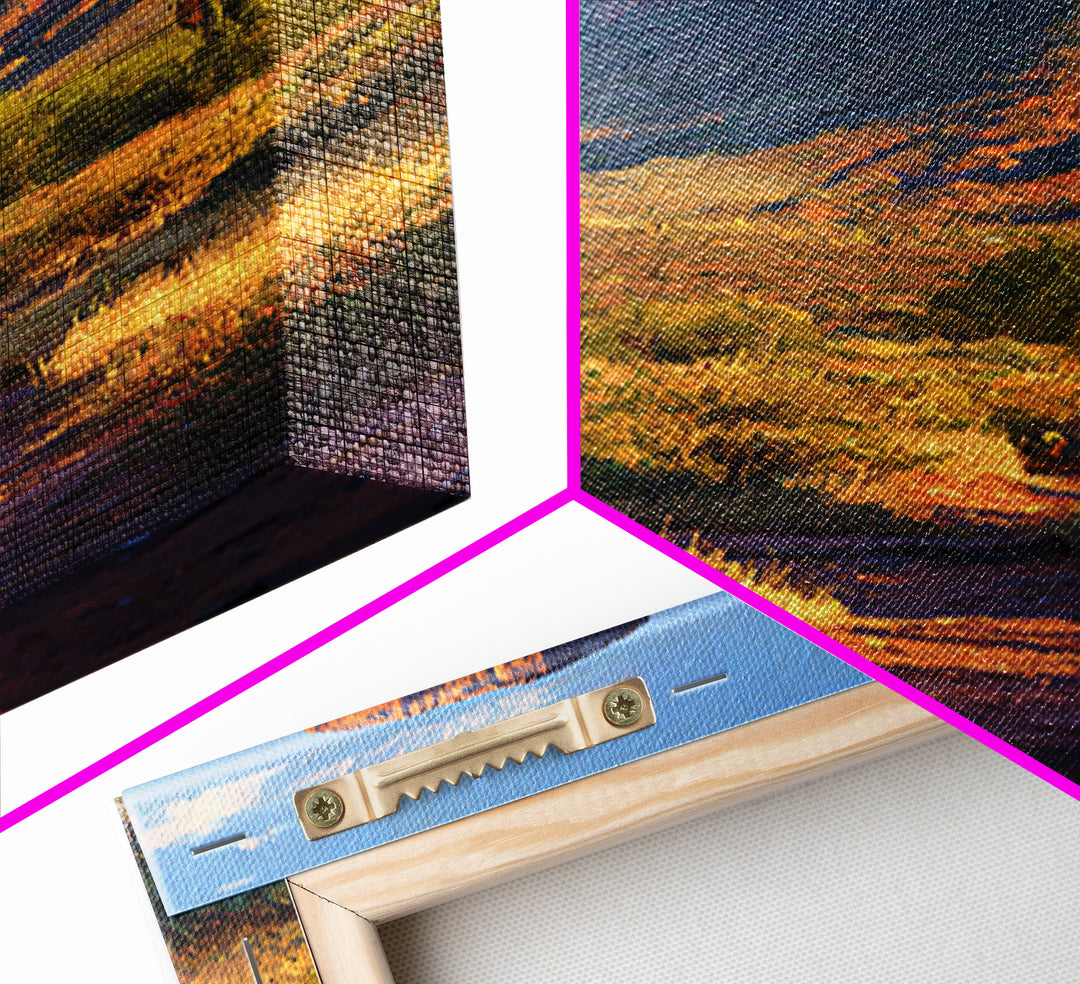 Desert Mesa Panorama Framed Canvas Print, Above Sofa Art, Modern Art, Living Room Decor, Fine Art, Statement, Art Print, ASA-2x3-4