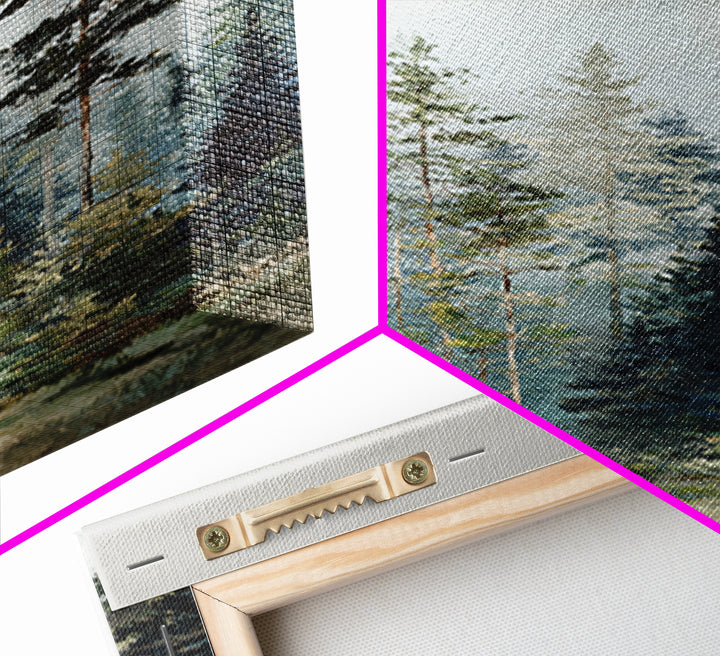 Modern Scandinavian Forest Framed Canvas Print, Above Sofa Art, Modern Decor, Living Room Decor, Fine Art, Statement, ASA-2x3-47