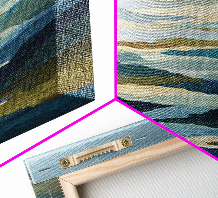 Abstract River Bends Framed Canvas Print, Above Sofa Art, Botanical Wall Art, Living Room Decor, Fine Art, Statement, ASA-2x3-55