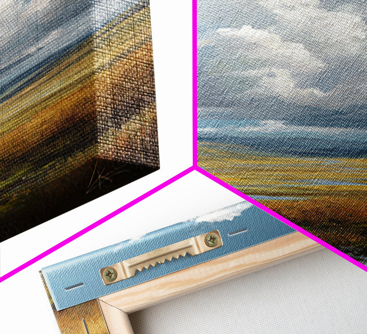 Dramatic Cloudscape over a Distant Valley Canvas Print, Above Sofa Art, Home Decor, Living Room Decor, Fine Art, Statement, ASA-2x3-61