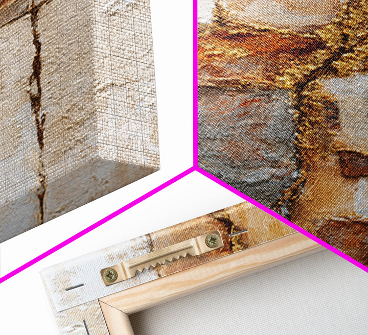 Textured Plaster Abstract Canvas Print, Above Sofa Art, Framed Wall Art, Living Room Decor, Abstract Art, Statement, ASA-2x3-91